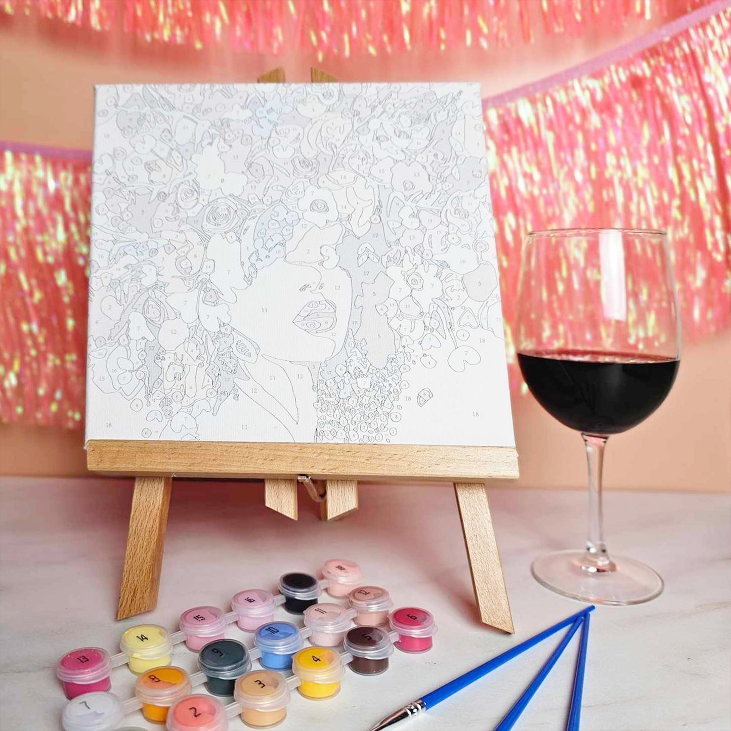 Flower Power Paint by Number Deluxe Kit