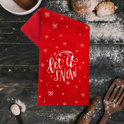 "Let it Snow" Tea Towel