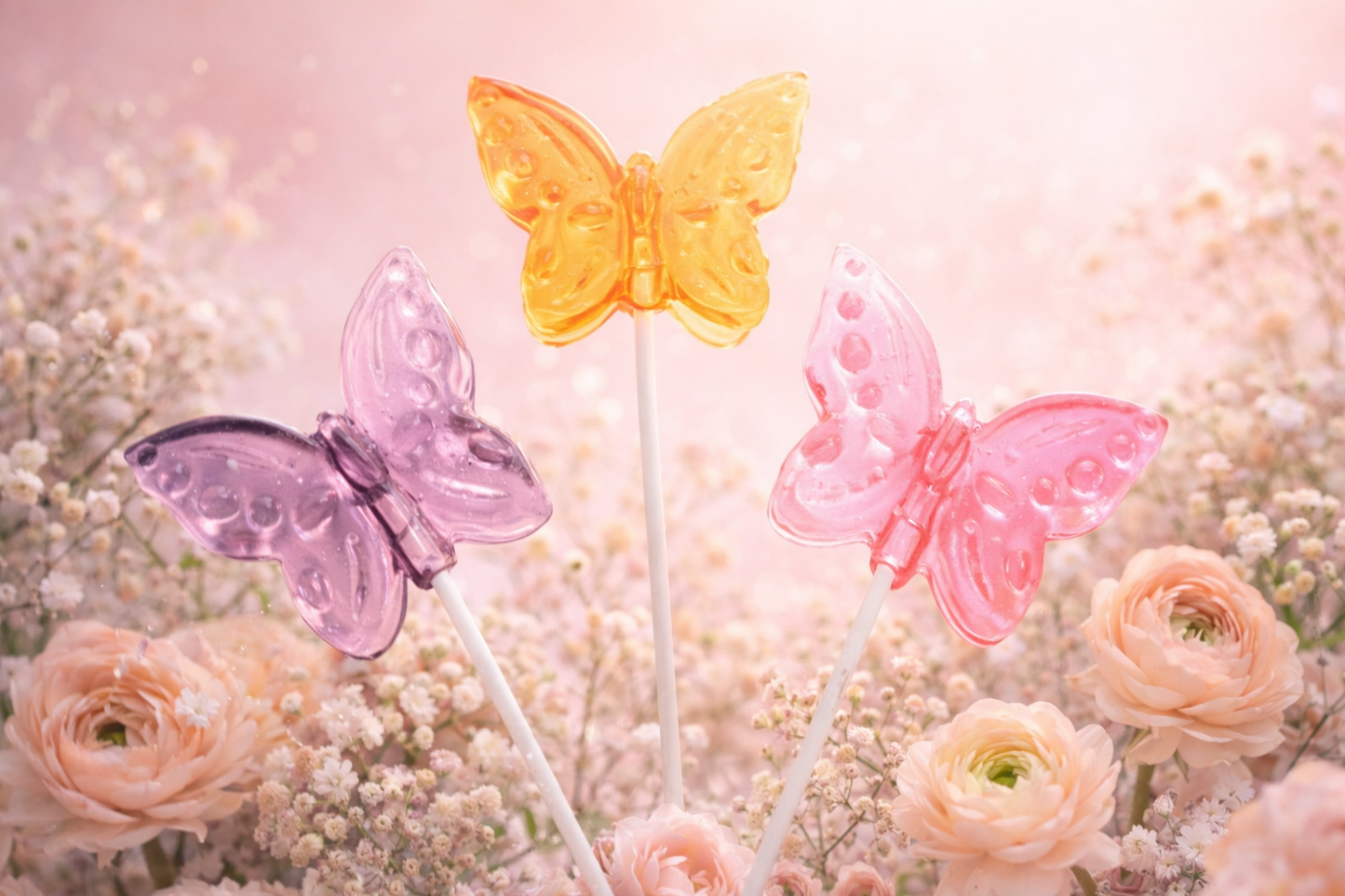 Butterfly Lollipops-Purple Cotton Candy