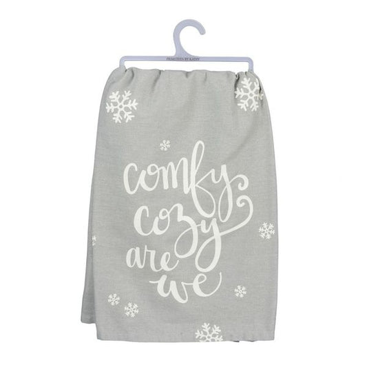 Primitives by Kathy: Comfy Cozy Are We Tea Towel